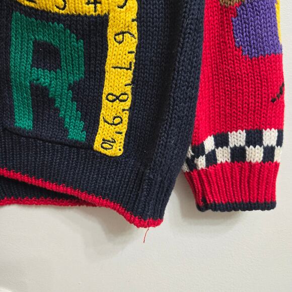 Faith Mtn. Womens Vintage 90s Novelty Cottage School Teacher Cardigan Sweater L - Picture 4 of 11